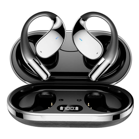 115-Language Wireless AI Translator Headphone Bluetooth Earbuds with Charging Case Black