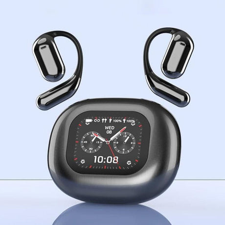 144-Language AI Translating Earbuds Bluetooth Open Ear Headphone Translation Device for Travel Business Learning Black