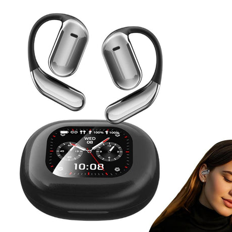 144-Language AI Translating Earbuds Bluetooth Open Ear Headphone Translation Device for Travel Business Learning Blue