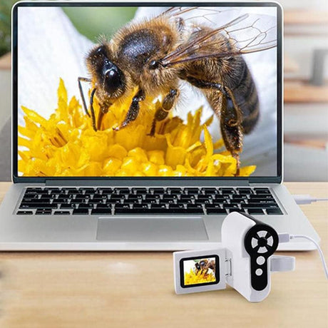 1000X Zoom Pocket Microscope LED Screen Handheld Mini Microscope with 32GB SD Card