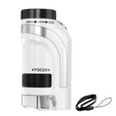 50X-300X Handheld Microscope with LED Lights Portable Pocket Zoom Silver