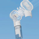 Handheld Misting Fan - Portable Rechargeable Spray Cooling Fan for Home & Office White