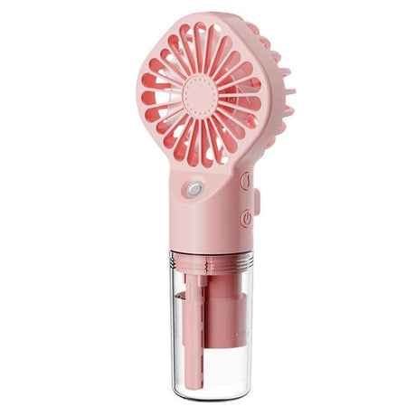 Handheld Misting Fan - Portable Rechargeable Spray Cooling Fan for Home & Office Pink