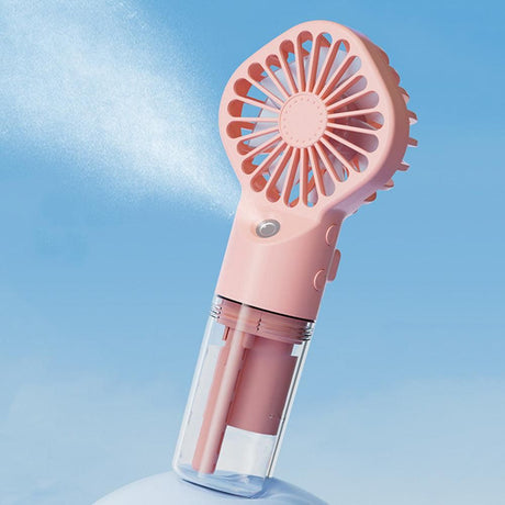 Handheld Misting Fan - Portable Rechargeable Spray Cooling Fan for Home & Office Pink