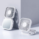 Mini Foldable Neck Hanging Fan Portable USB Rechargeable Personal Cooler White