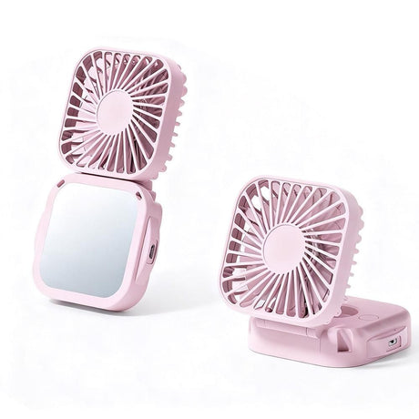 Mini Foldable Neck Hanging Fan Portable USB Rechargeable Personal Cooler White