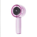 Mini Transparent Handheld Fan with LED Color Display and Rechargeable Battery White