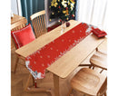 Xmas Tablecloth Non-woven Fabric Xmas Tree Print-Red
