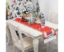 Xmas Tablecloth Non-woven Fabric Xmas Tree Print-Red