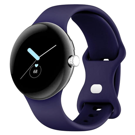 For Google Pixel Watch 1 / 2 Soft Replacement Strap Silicone Sport Watch Band Blue - L
