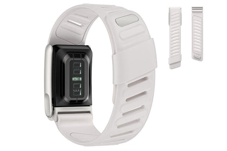 Silicone Sport Band for Whoop 5.0 Waterproof Replacement Wrist Strap White