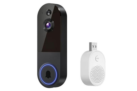Smart Video Doorbell Camera Wireless Outdoor Doorbell Camera-Black