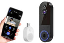 Smart Video Doorbell Camera Wireless Outdoor Doorbell Camera-Black