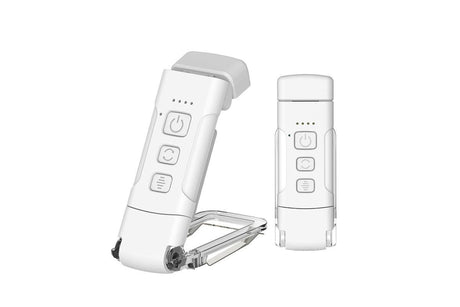 USB Rechargeable Book Light Bookmark Lamp with 3 Colors and 5 Brightness-White