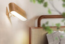 Battery Operated Wall Sconce Wooden Night Light Rotatable Cordless Wall Lamp