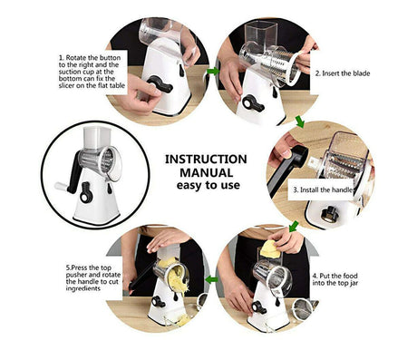 3-in-1 Vegetable Slicer Shredder Grater for Potato Onion Cucumber Carrot Chopper