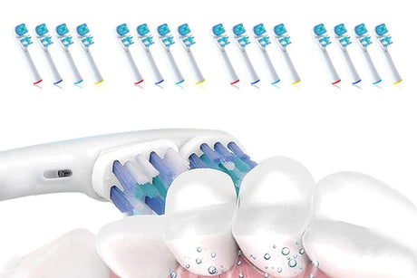 16 Piece Best Double Clean Replacement Brush Heads Compatible With Oral-B