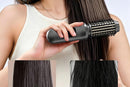 2 in 1 Cordless Hair Straightener Brush Curling Iron with LCD Display-Grey
