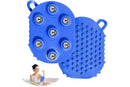 2Pcs Roller Ball Massager Glove Lymphatic Massage Muscle Release for Back-Blue