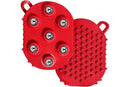 2Pcs Roller Ball Massager Glove Lymphatic Massage Muscle Release for Back-Red