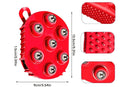 2Pcs Roller Ball Massager Glove Lymphatic Massage Muscle Release for Back-Red