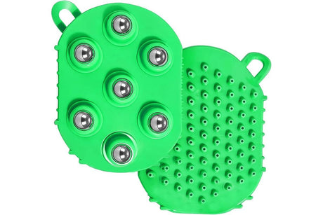2Pcs Roller Ball Massager Glove Lymphatic Massage Muscle Release for Back-Red