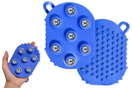 2Pcs Roller Ball Massager Glove Lymphatic Massage Muscle Release for Back-Red