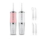 2pcs Water Dental Flosser Electric Water Cordless Cordless Teeth Cleaner for Home Travel -Green and Pink