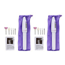 2 Sets Cordless Professional Manicure Pedicure Kit 5 in 1 Electric Nail Drill Machine