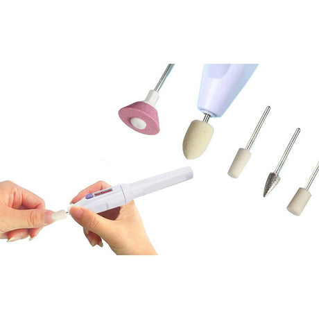 2 Sets Cordless Professional Manicure Pedicure Kit 5 in 1 Electric Nail Drill Machine