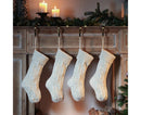 1Pc Xmas Stockings Knitted Hanging Socks-Ivory