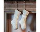 1Pc Xmas Stockings Knitted Hanging Socks-Ivory