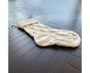 1Pc Xmas Stockings Knitted Hanging Socks-Ivory