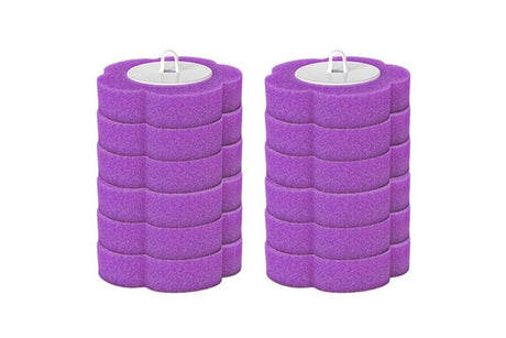 12pcs Toilet Replacement Brush Heads Toilet Bowl Cleaning Kit-Purple head