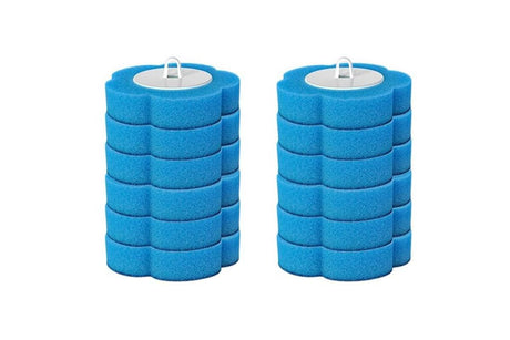 12pcs Toilet Replacement Brush Heads Toilet Bowl Cleaning Kit-Blue head