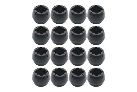 16pcs Chair Leg Floor Protectors Soft Silicone Round Covers with Glide Pads-Round