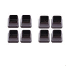 16pcs Silicone Chair Leg Floor Protectors Furniture Leg Feet Cup for Hardwood Floors with Wrapped Felt -Square brown