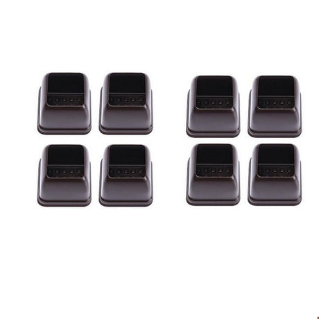 16pcs Silicone Chair Leg Floor Protectors Furniture Leg Feet Cup for Hardwood Floors with Wrapped Felt -Square brown