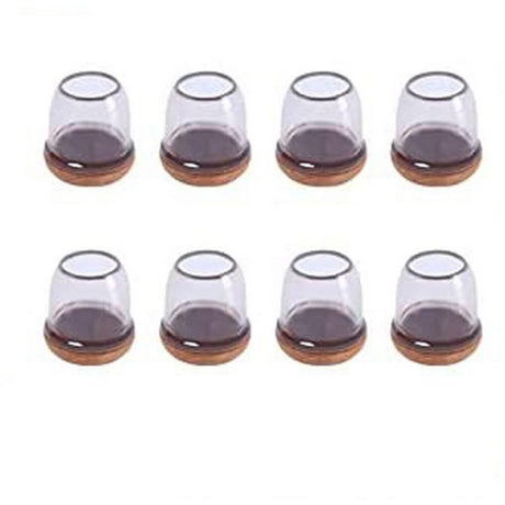 16pcs Silicone Chair Leg Floor Protectors Furniture Leg Feet Cup for Hardwood Floors with Wrapped Felt -Round transparent
