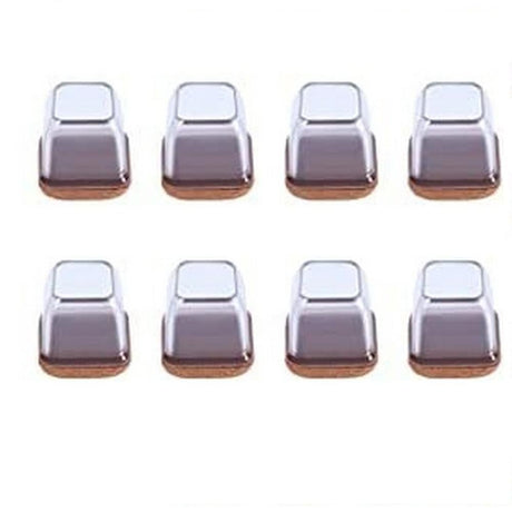16pcs Silicone Chair Leg Floor Protectors Furniture Leg Feet Cup for Hardwood Floors with Wrapped Felt -Square transparent