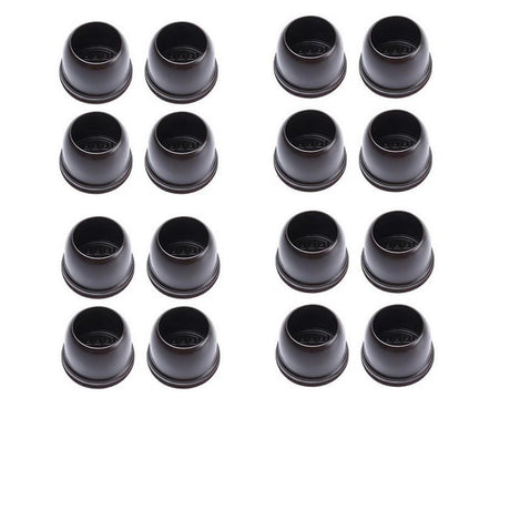 16pcs Silicone Chair Leg Floor Protectors Furniture Leg Feet Cup for Hardwood Floors with Wrapped Felt -Round brown
