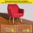 16pcs Silicone Chair Leg Floor Protectors Furniture Leg Feet Cup for Hardwood Floors with Wrapped Felt -Round brown