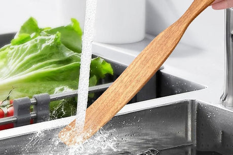 2 Pack Wooden Spatulas for Baking Mixing Sourdough and Cooking