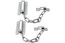 2Pcs Door Security Chain Lock Door Chain Lock with 12 Screws for Wood Door-Silver