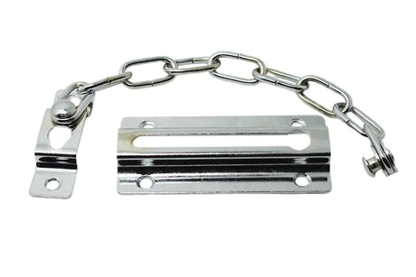 2Pcs Door Security Chain Lock Door Chain Lock with 12 Screws for Wood Door-Silver