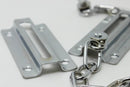 2Pcs Door Security Chain Lock Door Chain Lock with 12 Screws for Wood Door-Silver