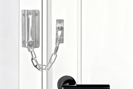 2Pcs Door Security Chain Lock Door Chain Lock with 12 Screws for Wood Door-Silver
