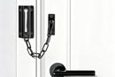 2Pcs Door Security Chain Lock Door Chain Lock with 12 Screws for Wood Door-Black