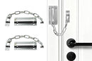 2Pcs Door Security Chain Lock Door Chain Lock with 12 Screws for Wood Door-Black