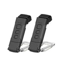 2Pcs USB Rechargeable Book Light Bookmark Lamp with 3 Colors and 5 Brightness-Black